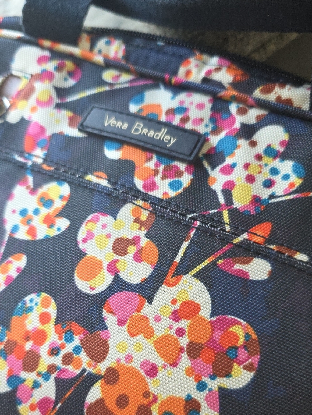 Vera Bradley Navy Floral Zip Cooler - Picture 8 of 16